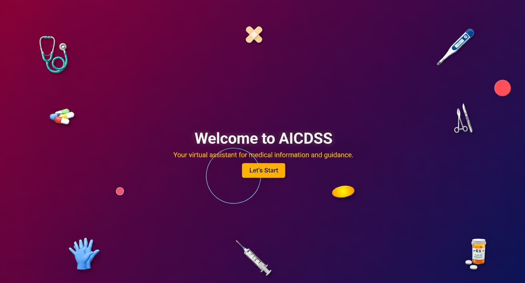 AICDSS Healthcare Chatbot screenshot