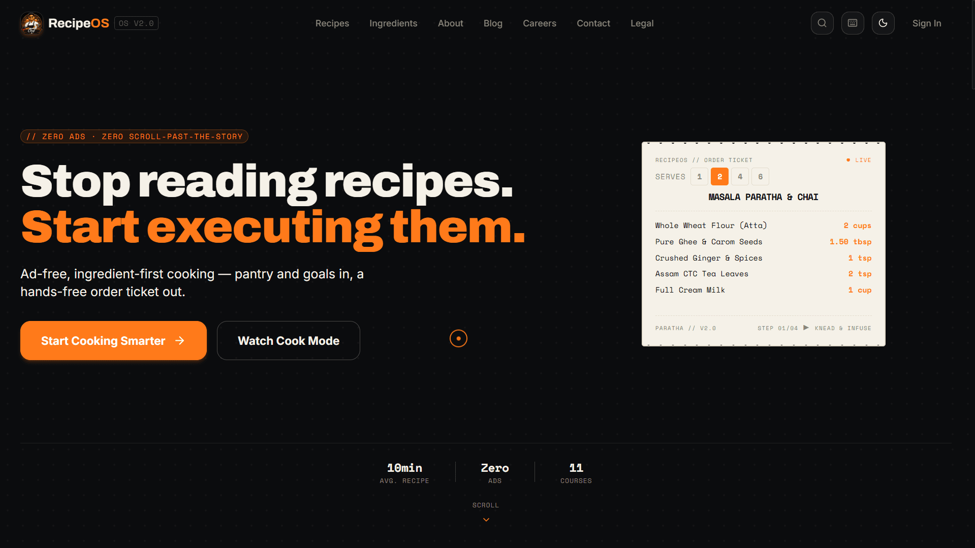 RecipeOS screenshot